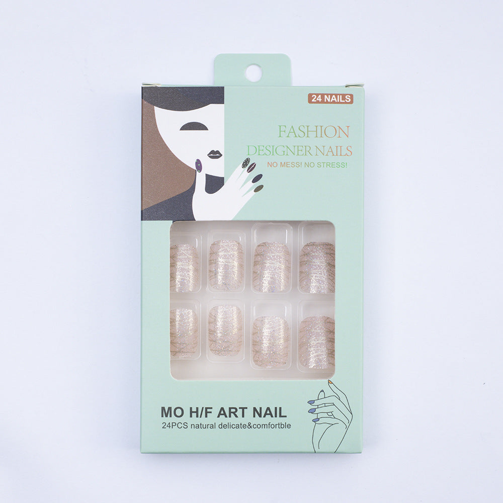 Artificial nails with elegant glitter design Stornfield