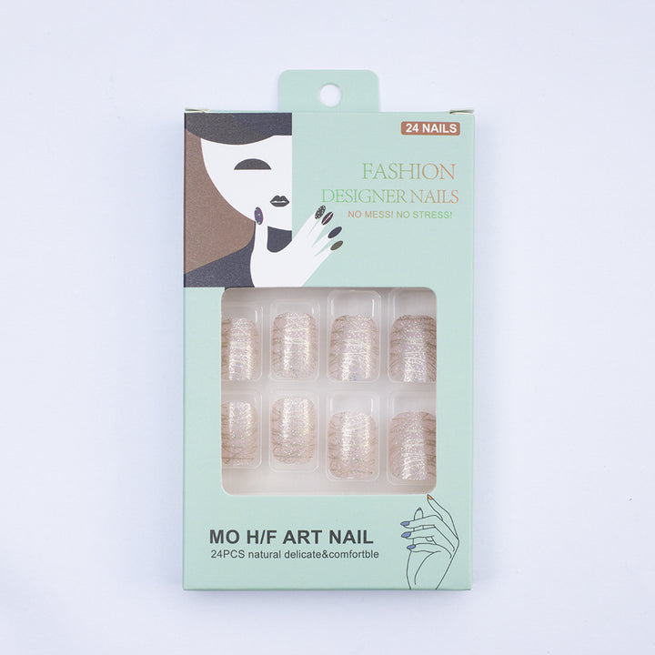 Artificial nails with elegant glitter design Stornfield