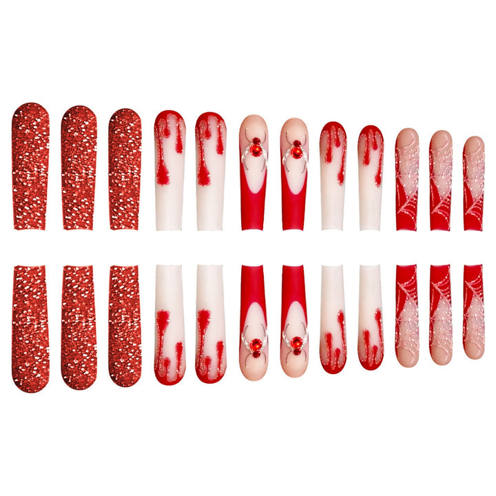 Stylish Long Acrylic Nail Art Extensions Stornfield