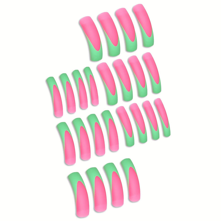 Stylish Long Acrylic Press-On Nails with Gradient Design Stornfield