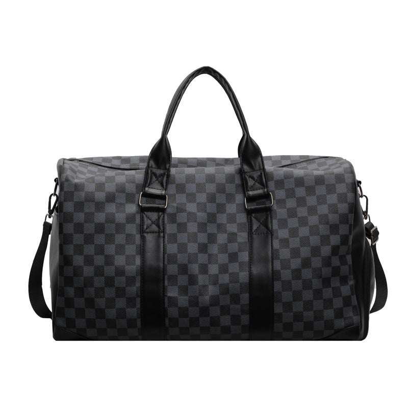 Elegant Checkerboard Travel Duffle Bag Stornfield