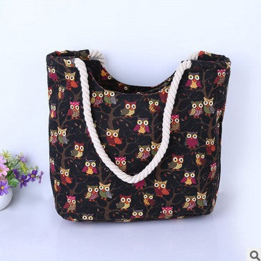Beach bag with owl pattern Stornfield