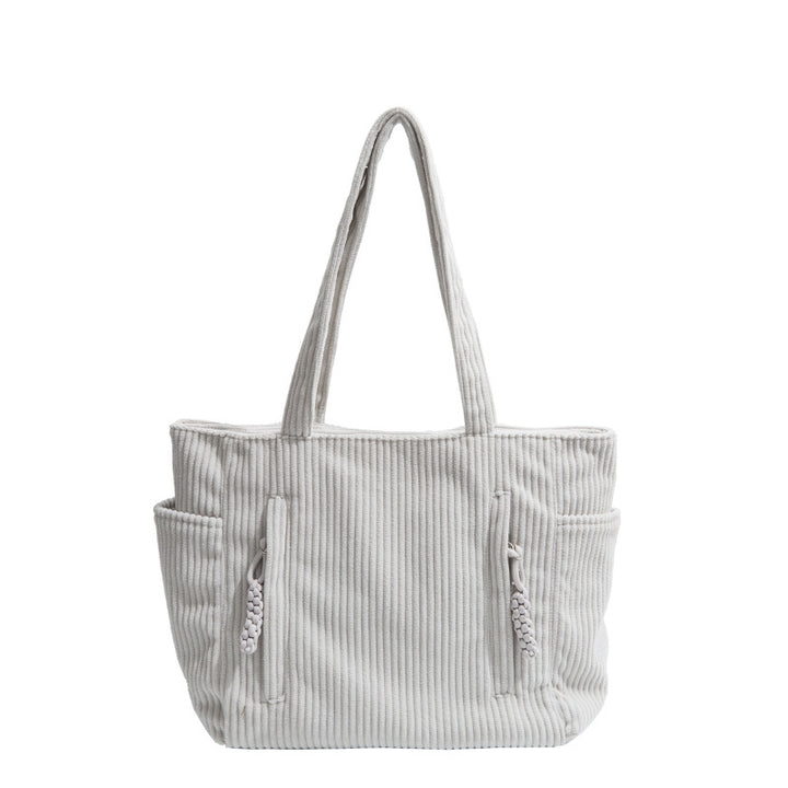 Corduroy Multi-Pocket Tote Bag Stornfield