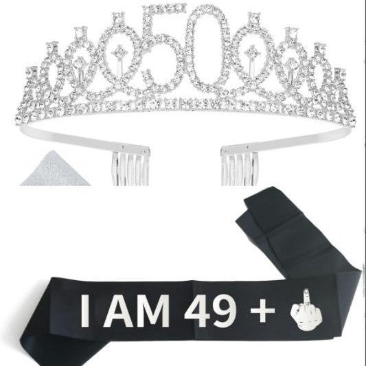 Ladies Glittering Crown with Swarovski Stones Stornfield