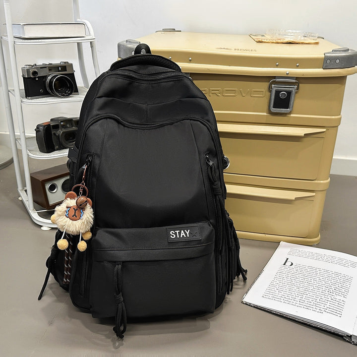 Backpack with Cute Animal Pendant and Practical Compartments Stornfield