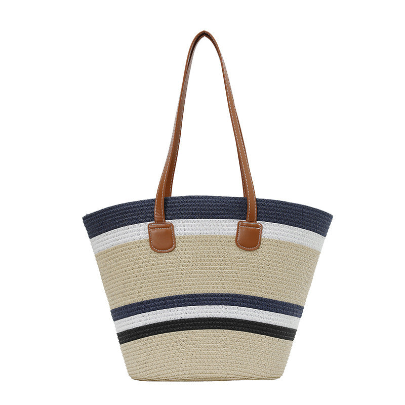 WoColorful Straw Beach Tote Bag Stornfield
