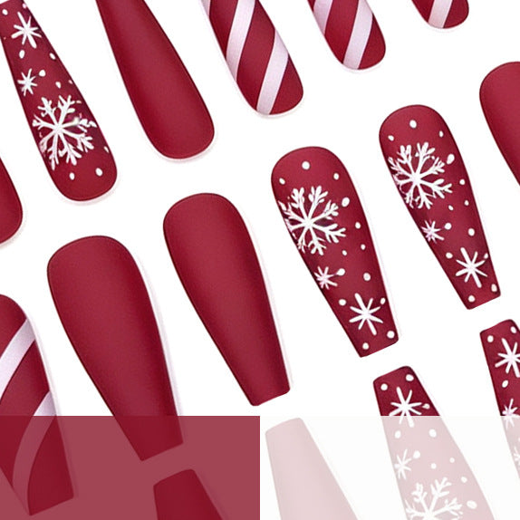 Festive Matte Acrylic Nail Art Stornfield
