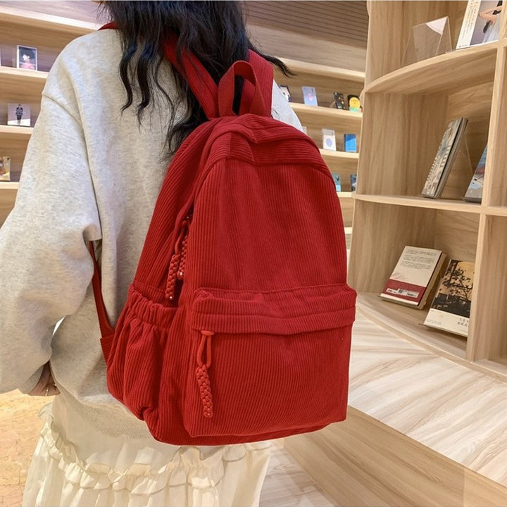 Cord Backpack with Versatile Compartments and Ergonomic Design Stornfield