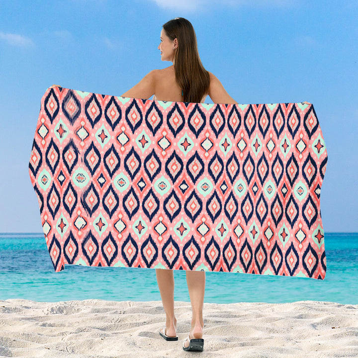 generously cut beach towel with elegant mosaic design Stornfield