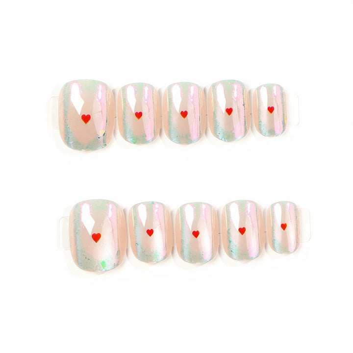 Heart-Embellished Press-On Nail Set Stornfield