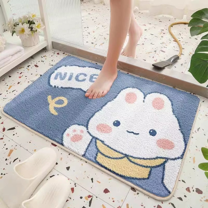 Cute Bear Theme Bath Mat