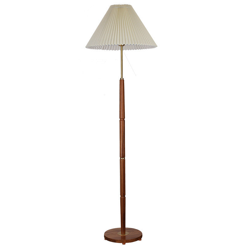 Contemporary Floor Lamp with Pleated Shade