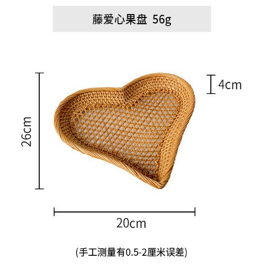 Women heart-shaped rattan basket Stornfield