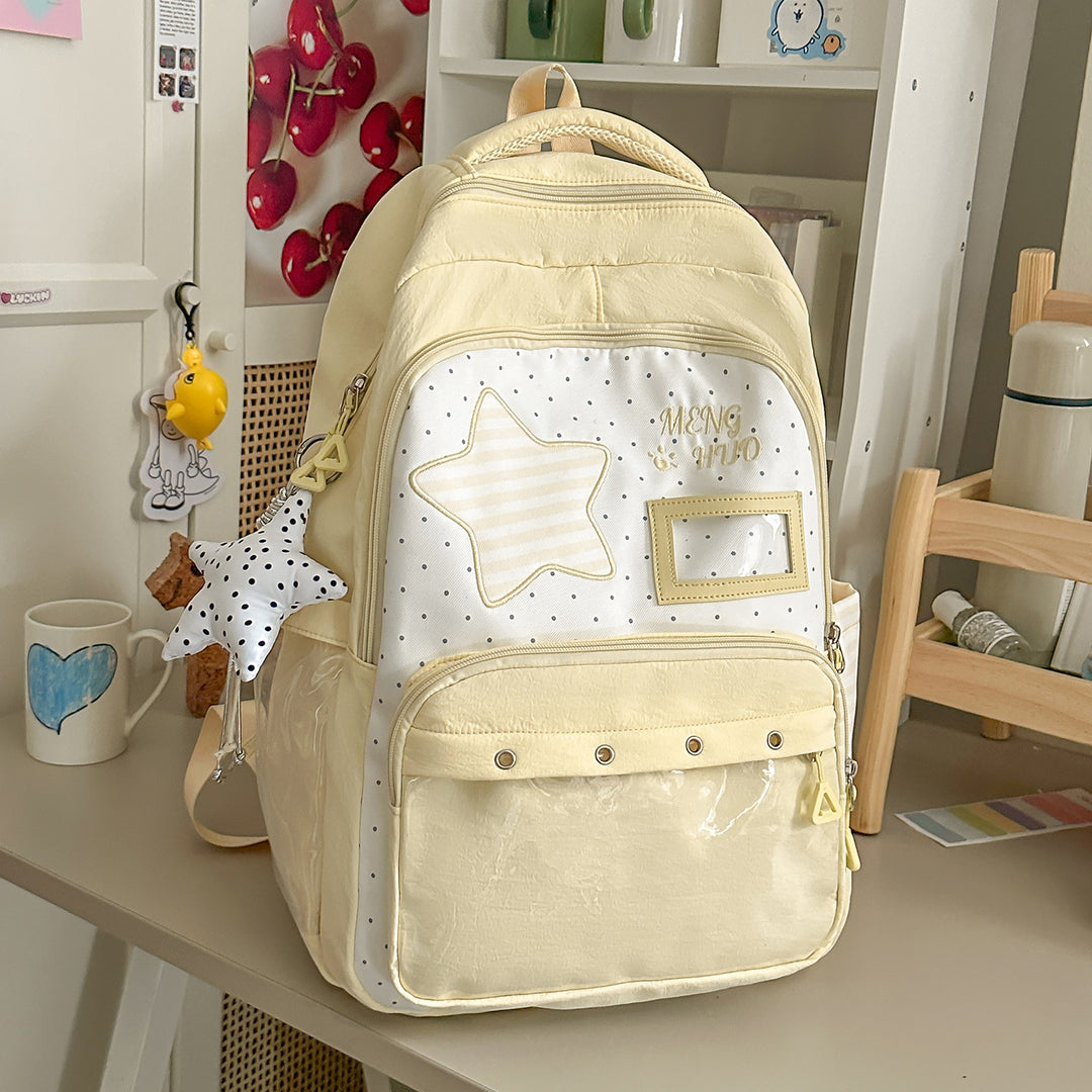 Playful Star-Embellished School Backpack Stornfield