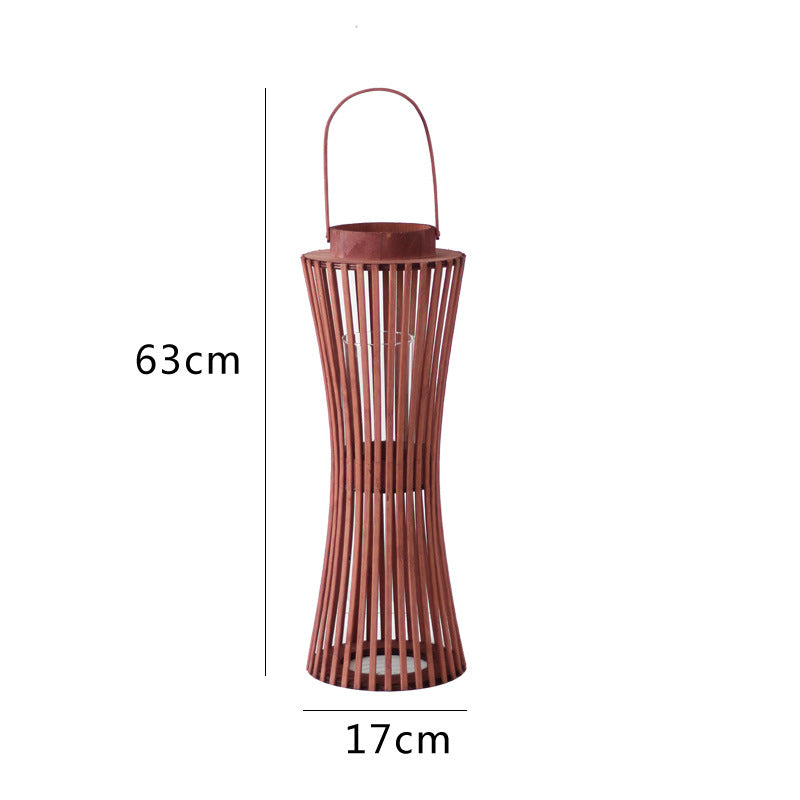Elegant lantern made of woven wood Stornfield