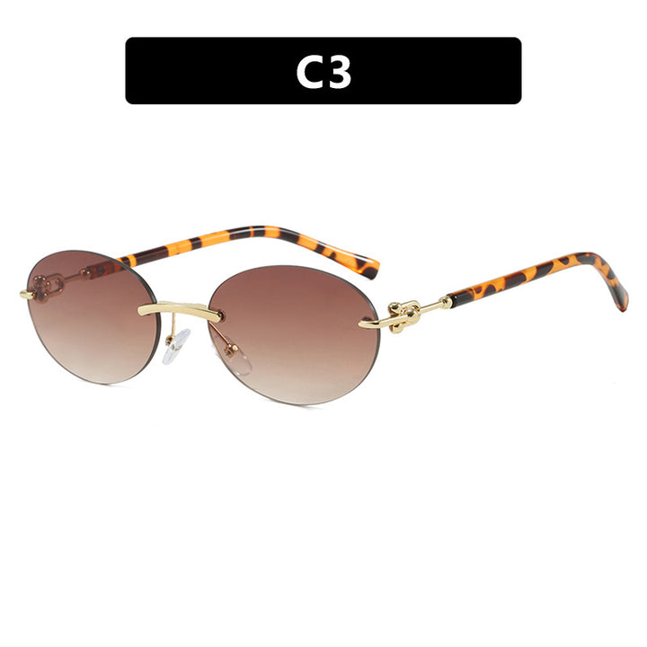 Women oval sunglasses with luxurious metal frame and mirrored lenses Stornfield
