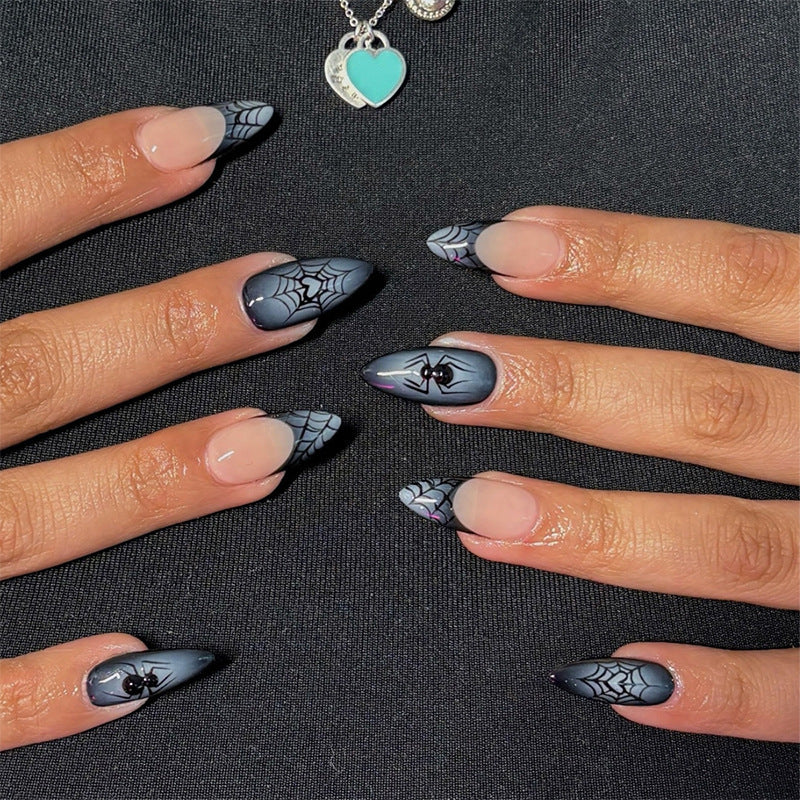 Acrylic Nail Set with Stylish Spider Design Stornfield