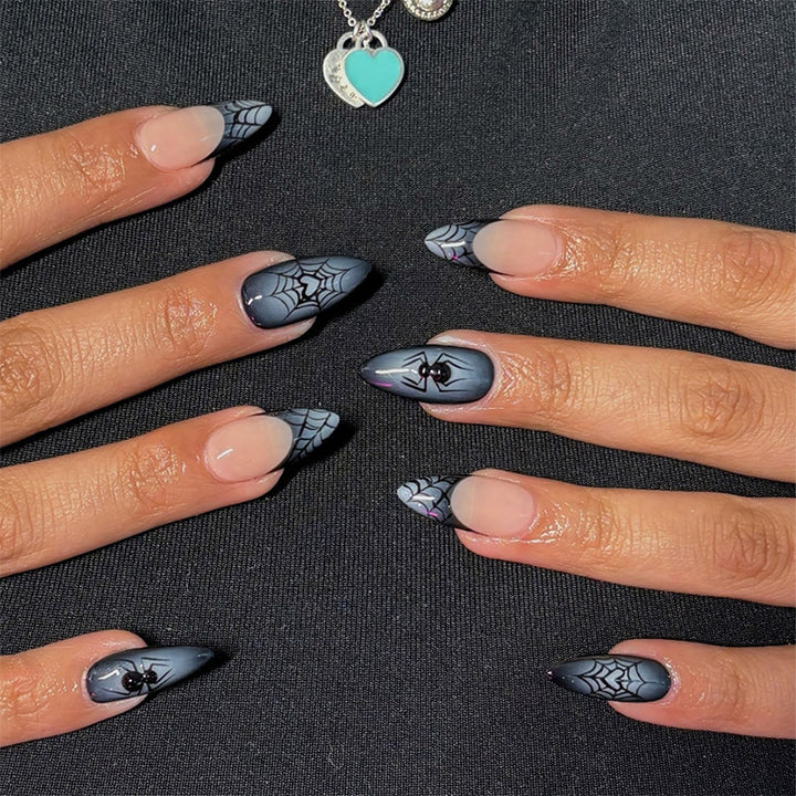 Acrylic Nail Set with Stylish Spider Design Stornfield