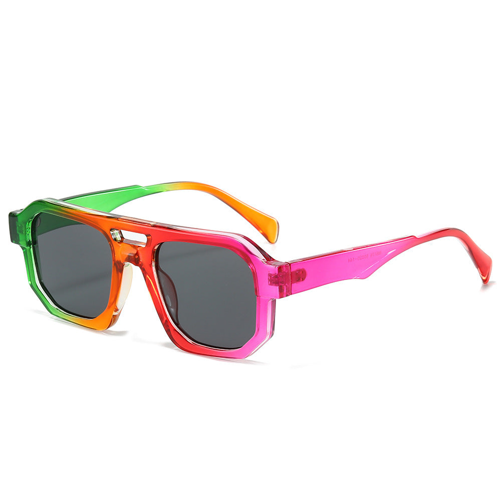 Fashion-Forward Geometric Oversized Sunglasses Stornfield