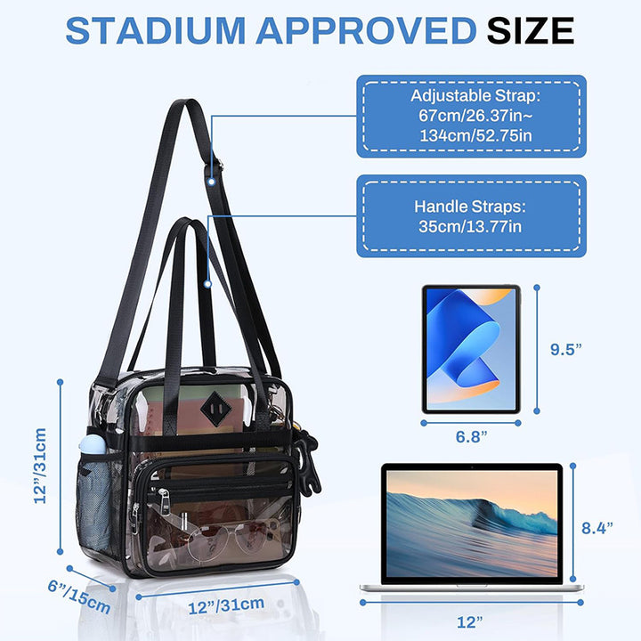 Transparent Tote Bag with Additional Compartments Stornfield