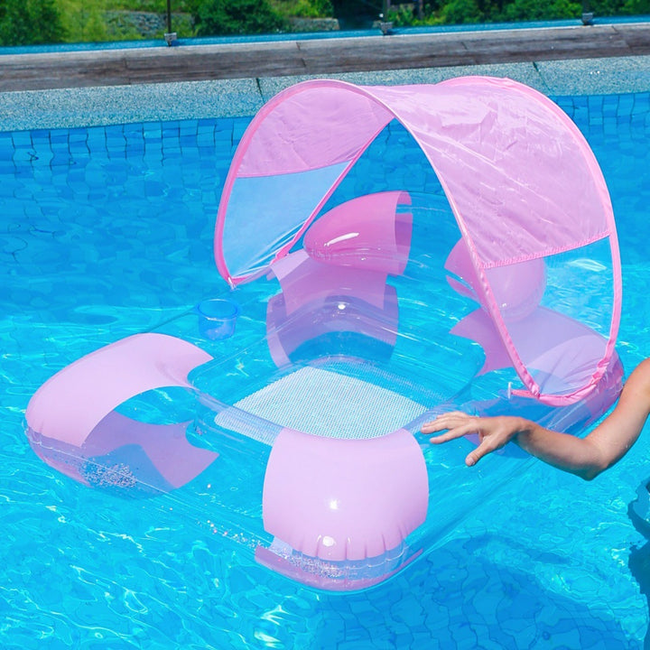 Inflatable Pool Lounger with Canopy Stornfield