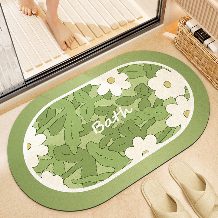 Stylish Floral Bath Mat