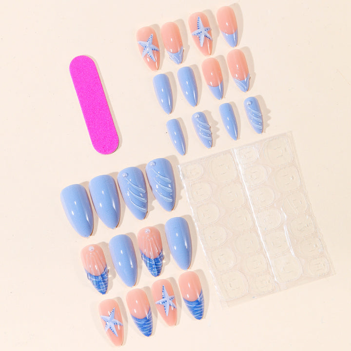 Ocean-Inspired 3D Nail Art Design Stornfield