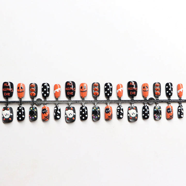 Festive Halloween-Themed Press-On Nail Set Stornfield