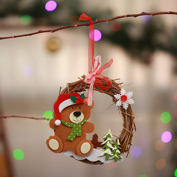 Decorative Christmas wreath with reindeer motif Stornfield