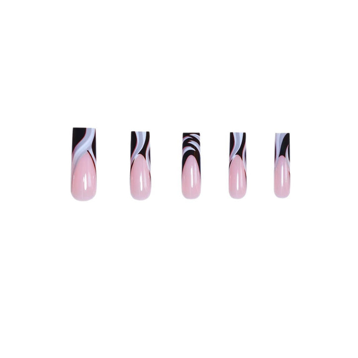 Artistic Marbled Acrylic Nail Enhancements Stornfield