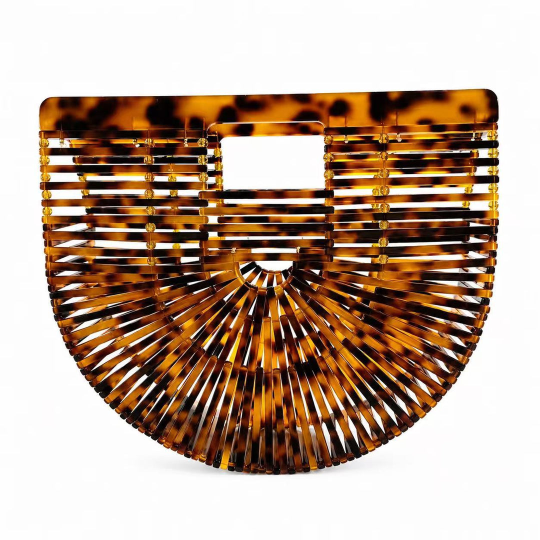Artistic Tortoise Shell Handle Bag