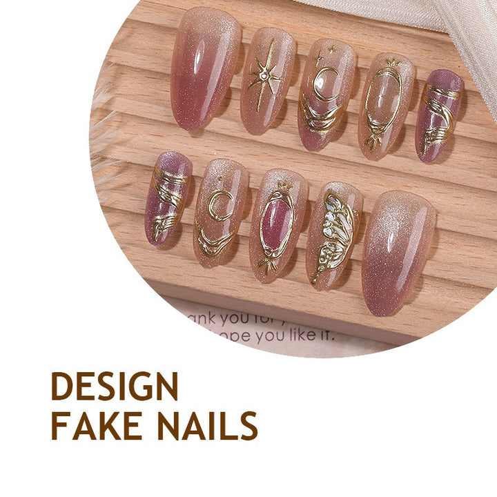 Artificial Nail Set with Elegant Accents Stornfield