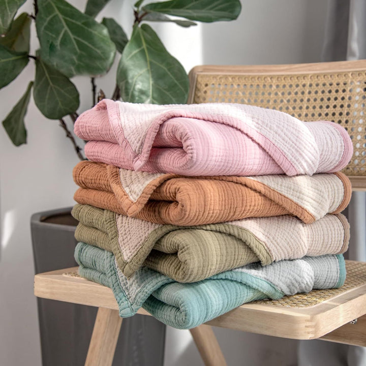 Ultra-Soft Reversible Muslin Throw Blanket Stornfield