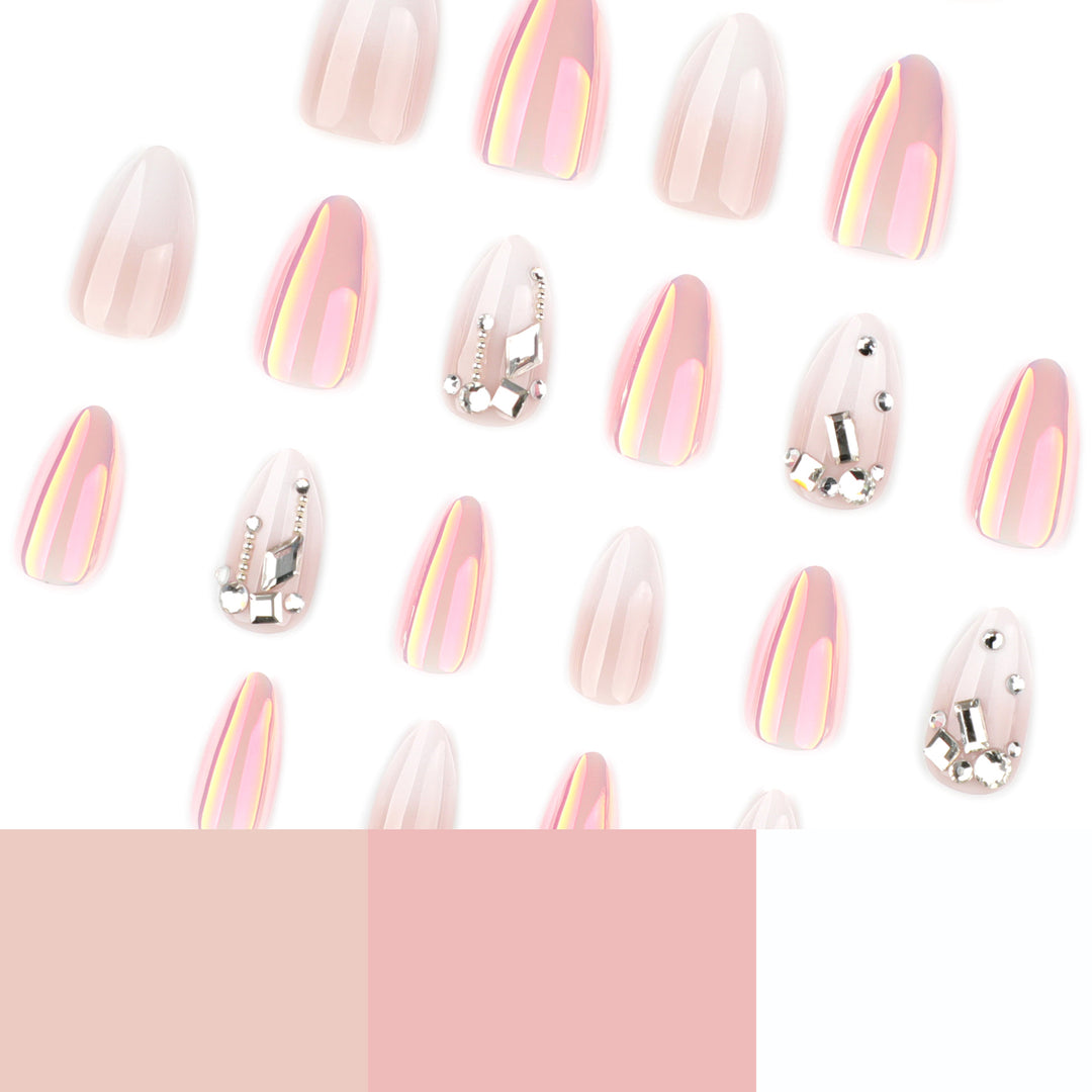Artificial nails with elegant rhinestone accents Stornfield