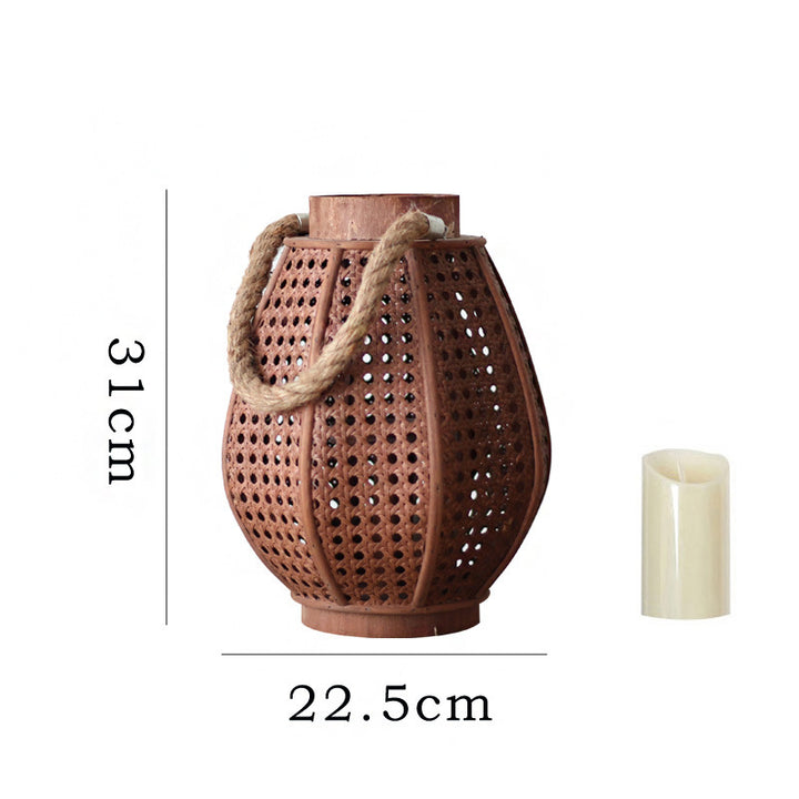 Decorative lantern holder made of natural material Stornfield