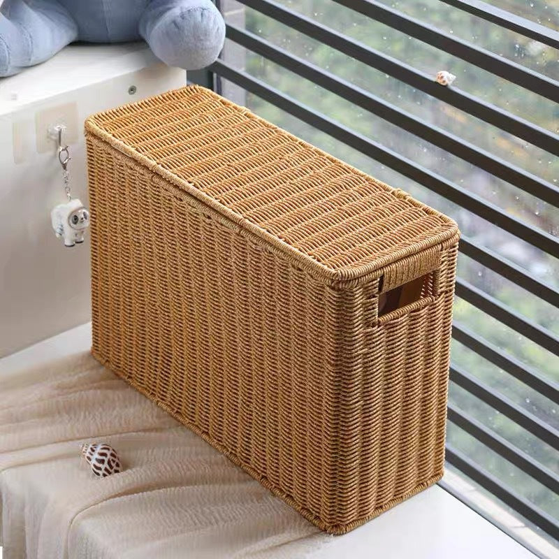 Women Multifunctional Rattan Basket with Lid Stornfield