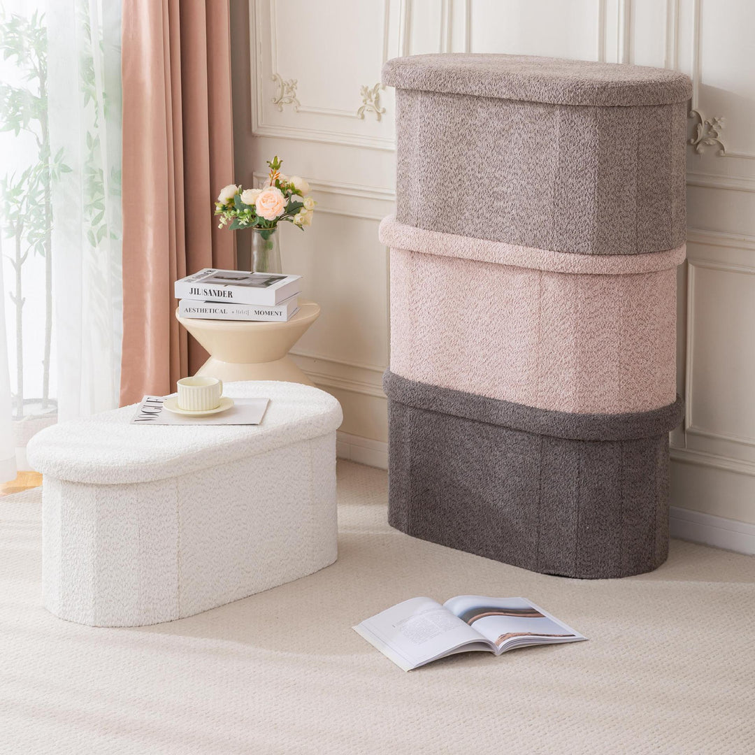 Plush Storage Ottoman Stornfield