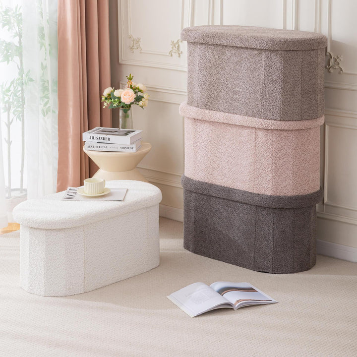 Plush Storage Ottoman Stornfield