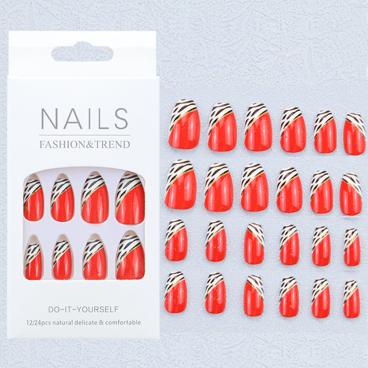 Artistic Graphic Press-On Nail Set Stornfield
