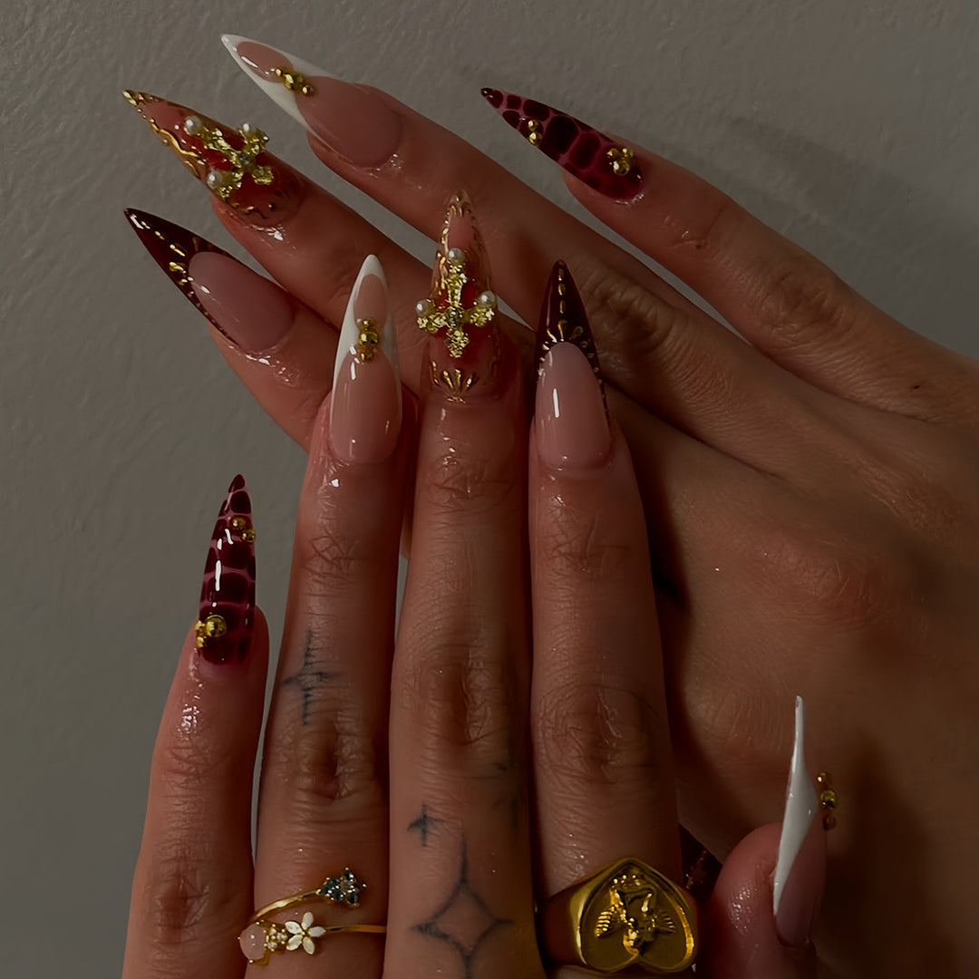 Glamorous Decorative Stiletto Press-On Nail Set Stornfield