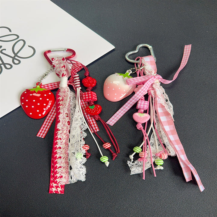 Decorative Strawberry-Themed Keychain Stornfield