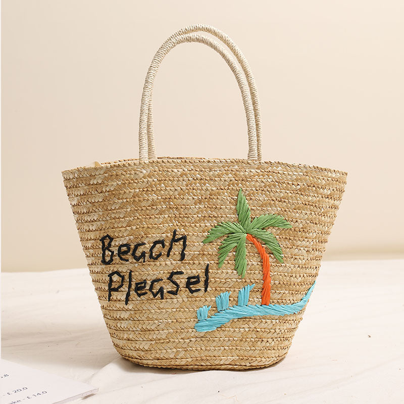 Beach linen bag with personalized embroidery Stornfield