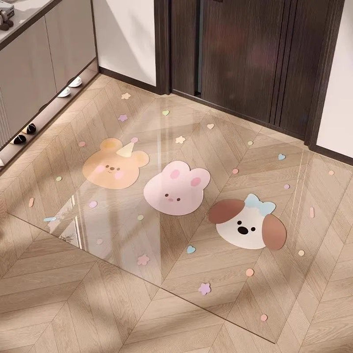Playful Smiley Face Decorative Mat