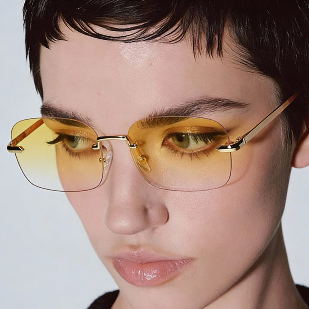Women Oversized Sunglasses with Filigree Metal Frame Stornfield