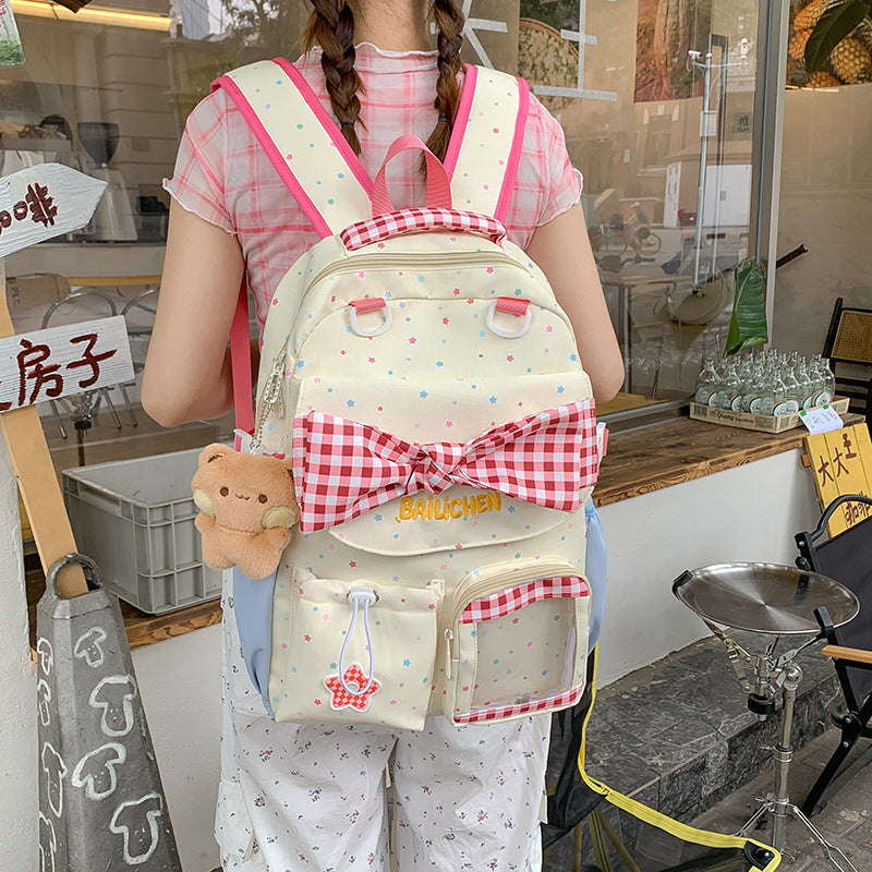 Adorable Bow-Embellished Backpack Stornfield