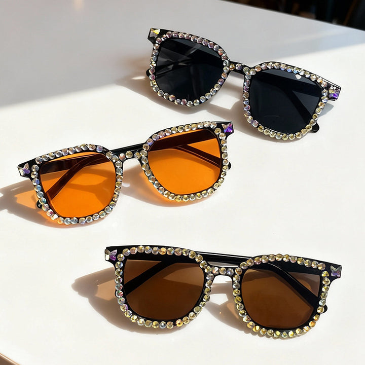 Crystal-Embellished Cat Eye Sunglasses Stornfield