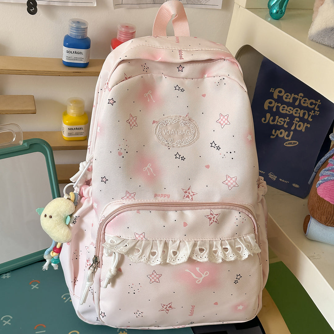 Charming Star-Embellished Casual Backpack Stornfield 1791205440