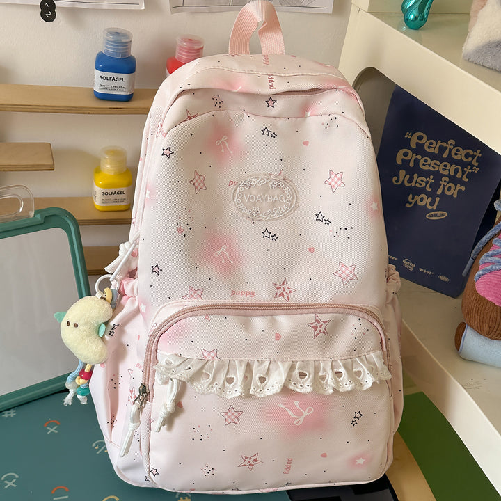 Charming Star-Embellished Casual Backpack Stornfield 1791205440
