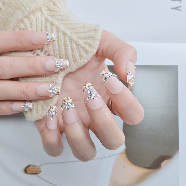 Elegant French Tip Press-On Nails Stornfield