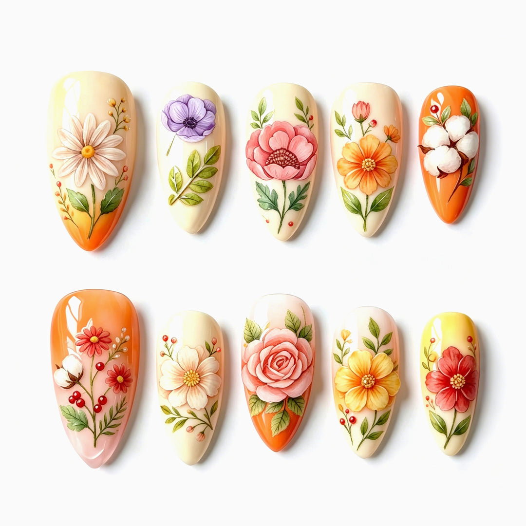 Decorative Floral Nail Art Stornfield